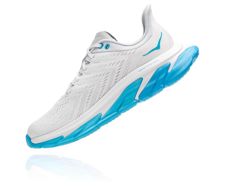 Hoka One One Hardloopschoenen Heren - Clifton Edge - Wit/Blauw - GA6071894